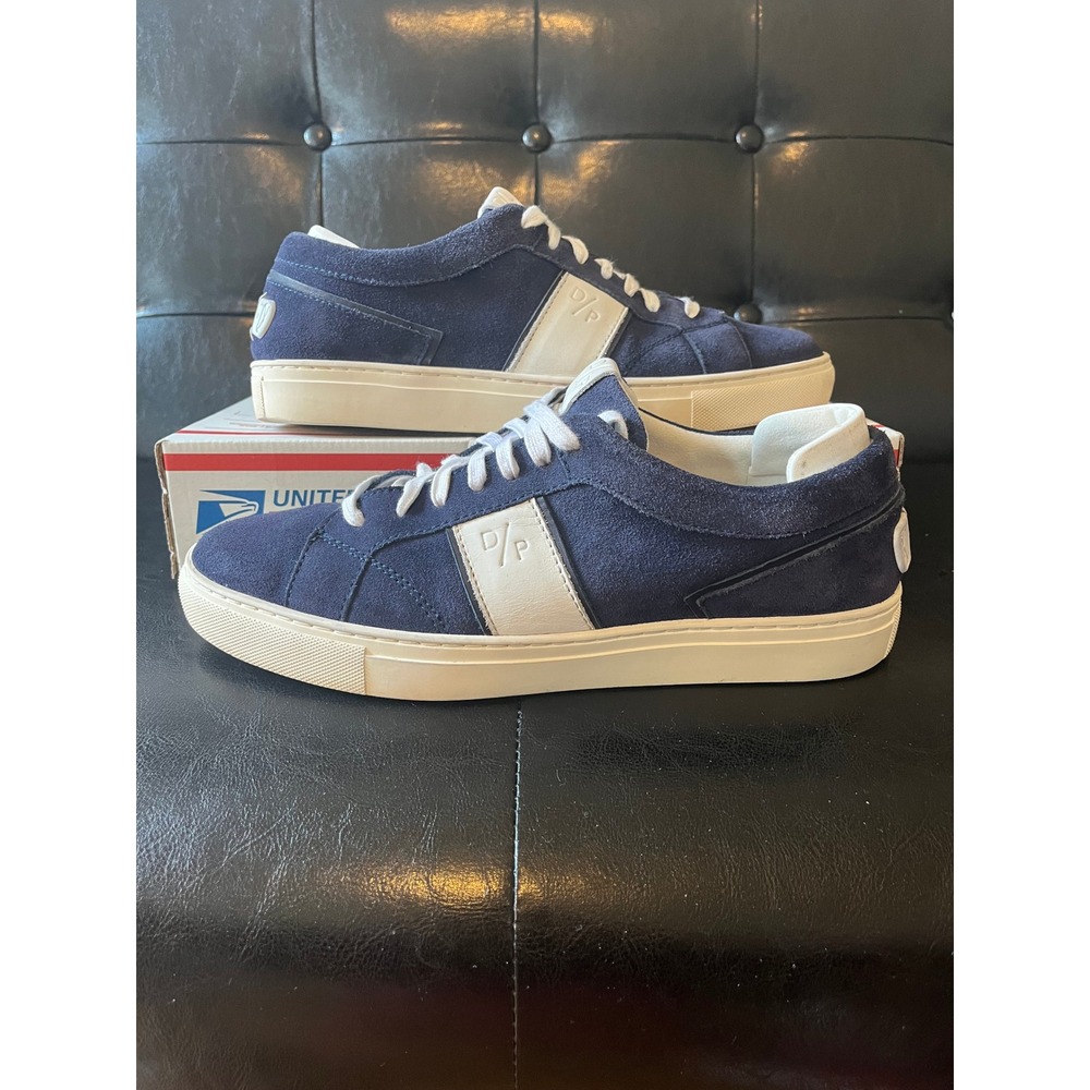 Donald Pliner Andrew‎ Mens Navy Blue Suede Low Top Sneakers